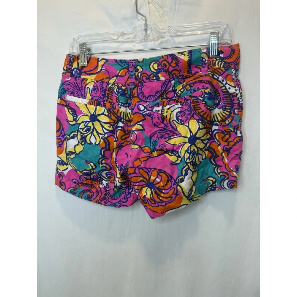 Lilly Pulitzer The Callahan Short Women's Size 2 Textured Paisley Print Cotton - Picture 4 of 4